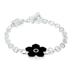 Flower Power - Bracelet - Black Enamel - 925 Sterling Silver - Gab Mc Neil