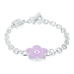 Flower Power - Bracelet - Lilac Enamel - 925 Sterling Silver - Gab Mc Neil