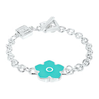 Flower Power - Bracelet - Turquoise Enamel - 925 Sterling Silver - Gab Mc Neil