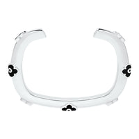 Flower Power - Cuff - Black Enamel - 925 Sterling Silver - Gab Mc Neil