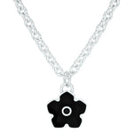 Flower Power - Necklace - Black Enamel - 925 Sterling Silver - Gab Mc Neil
