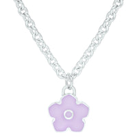 Flower Power - Necklace - Lilac Enamel - 925 Sterling Silver - Gab Mc Neil
