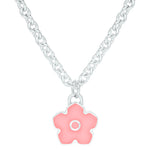 Flower Power - Necklace - Pink Enamel - 925 Sterling Silver - Gab Mc Neil