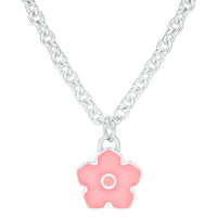 Flower Power - Necklace - Pink Enamel - 925 Sterling Silver - Gab Mc Neil