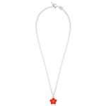 Flower Power - Necklace - Red Enamel - 925 Sterling Silver - Gab Mc Neil