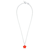Flower Power - Necklace - Red Enamel - 925 Sterling Silver - Gab Mc Neil