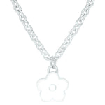 Flower Power - Necklace - White Enamel - 925 Sterling Silver - Gab Mc Neil