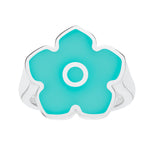 Flower Power - Ring - Turquoise Enamel - 925 Sterling Silver - Gab Mc Neil