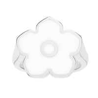 Flower Power - Ring - White Enamel - 925 Sterling Silver - Gab Mc Neil
